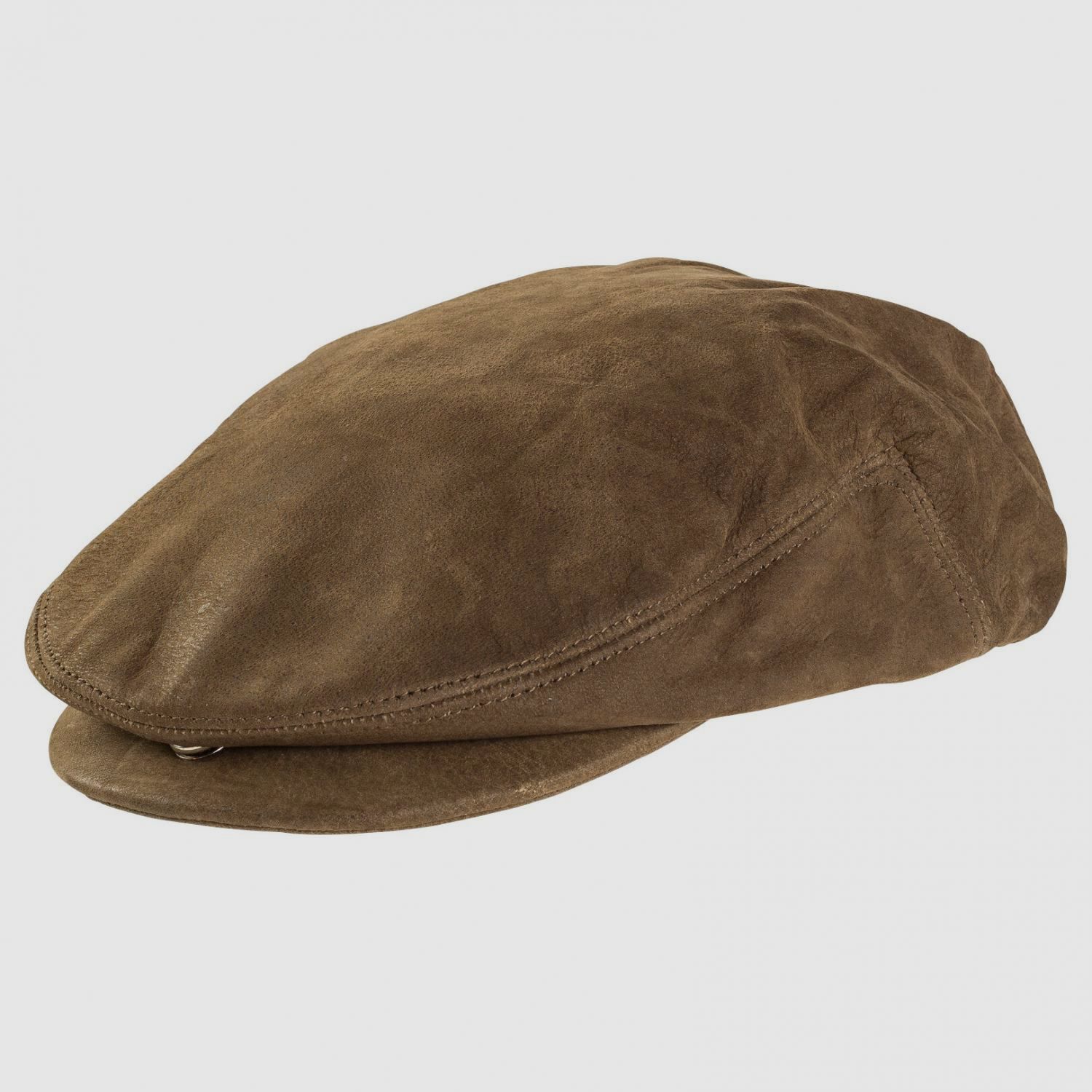 Lederkappe Wolf Herren (Oliv)