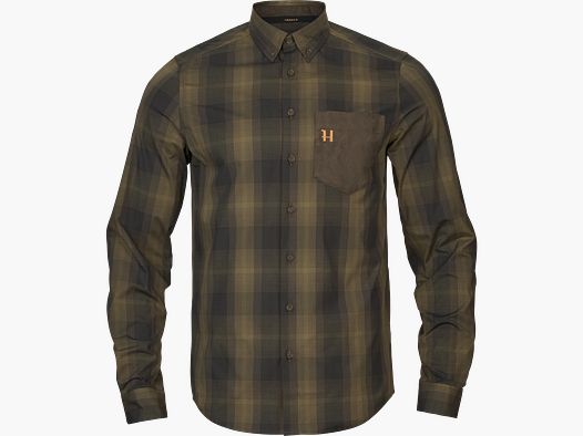 Härkila Akkan Hemd Herren Willow green/Shadow brown, M