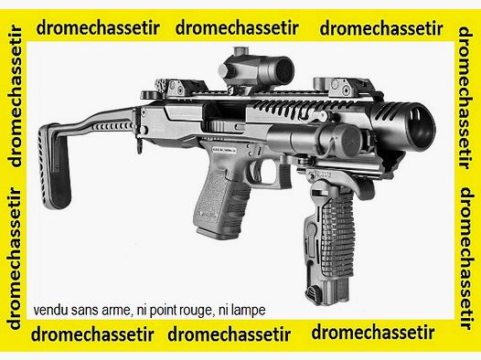 Crosse tactical FAB DEFENSE KPOS avec crosse squelette et visée, pour CZ 75, noir