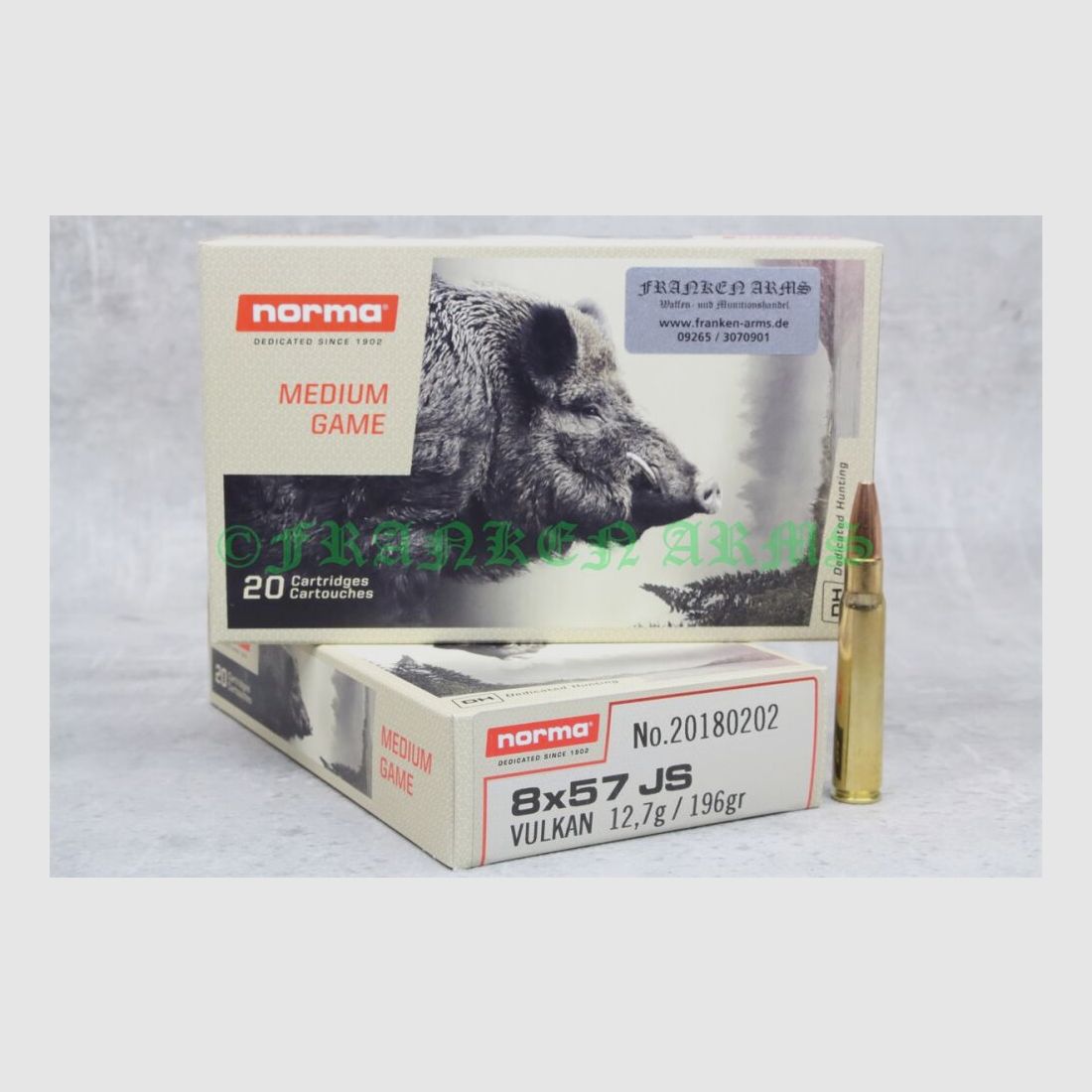 Norma Vulkan 8x57IS 196gr. 12,7g 20 pezzi prezzi a scalare