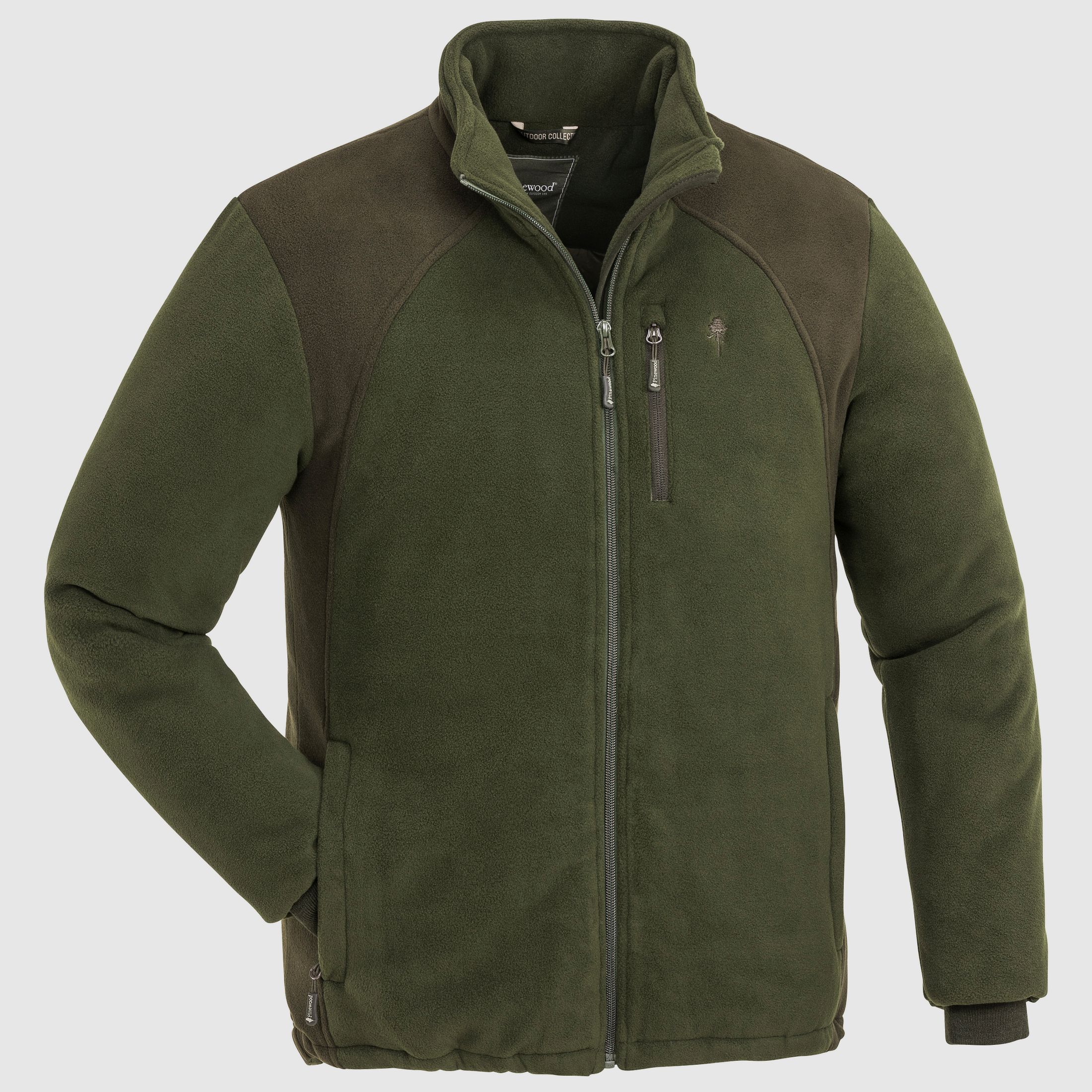Pinewood Harrie Fleecejacke green/suede brown