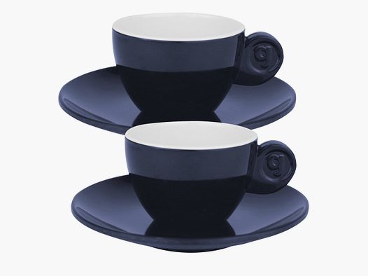Zestaw do espresso Solid Line, niebieski