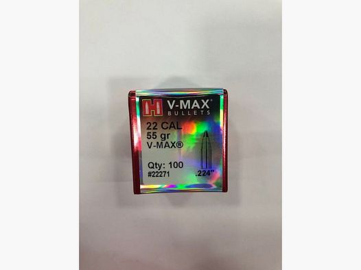 HORNADY Balas .22 55gr V-MAX