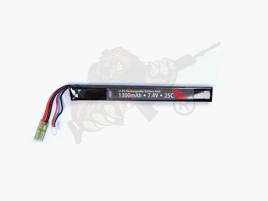 LiPo 7.4V 1300mAh 25C Stick Type - Mini Tamiya - Strike Systems