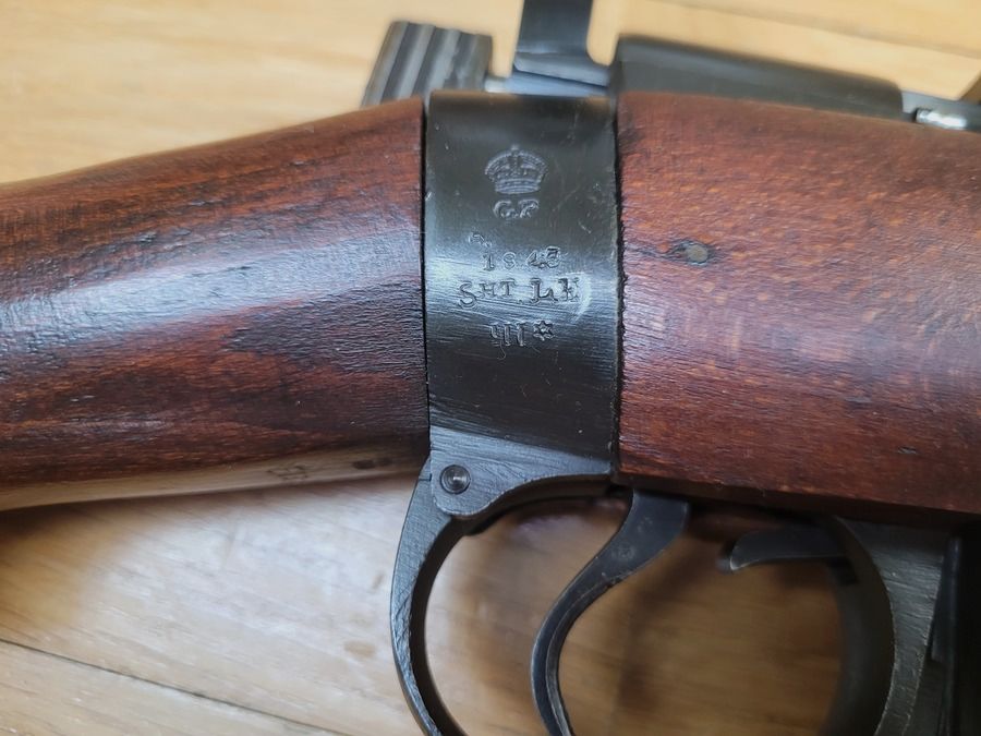 Sehr schöner englischer Gewehr Lee Enfield MKIII (*) – Sehr seltene englische Herstellung aus dem Zweiten Weltkrieg von B.S.A. aus 1943! – Originalkaliber 303 British – Mononummer – MUSEUMSZUSTAND!, Bild 5 von 41
