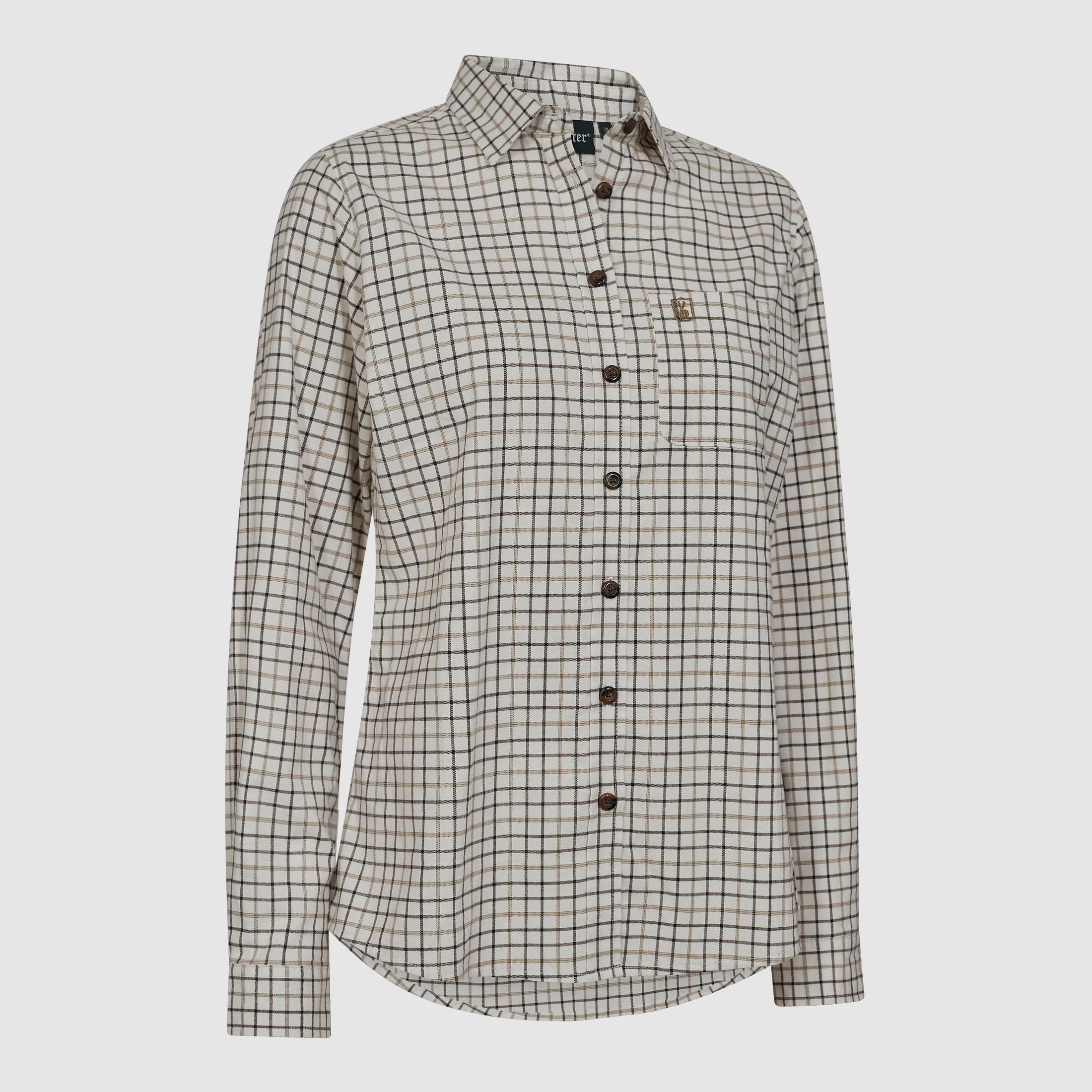 Lady Grace Hemd - Beige Check – Kleidergröße Damen: 44