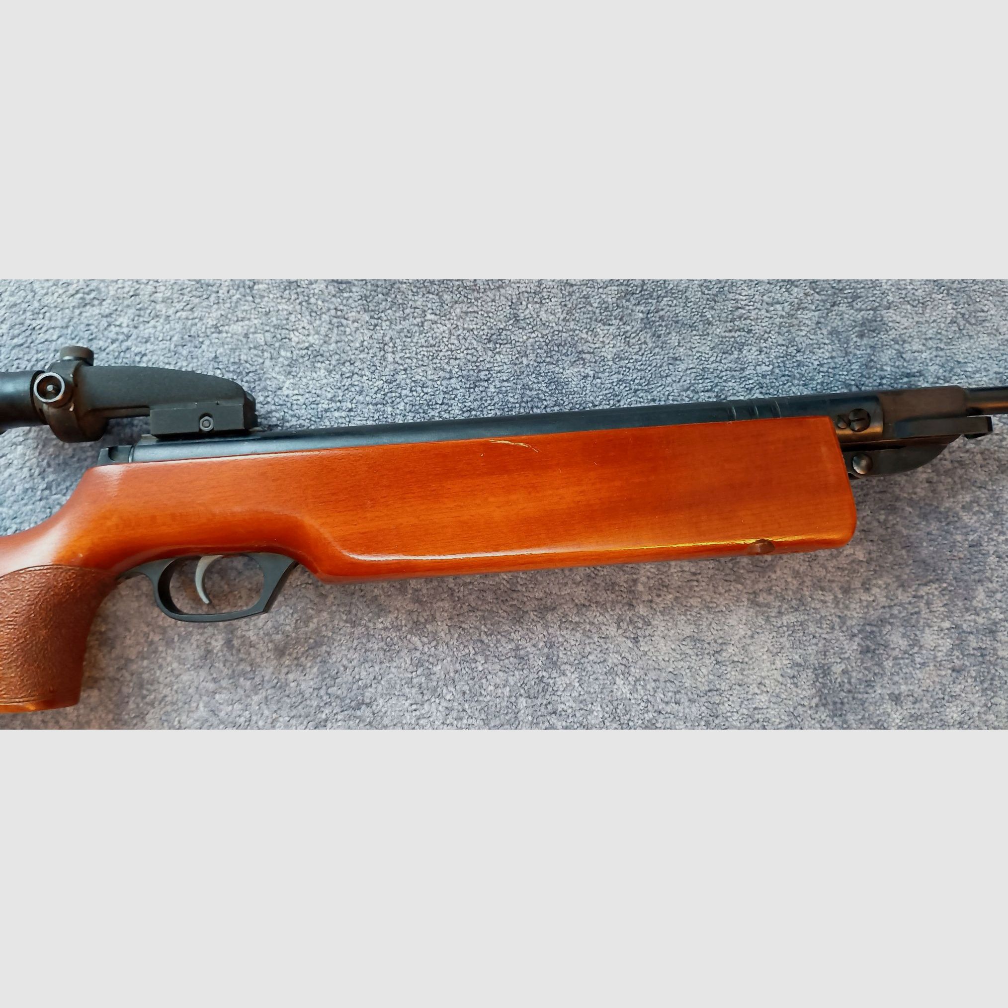 Air rifle "Klicker" from GDR production late 70s / early 80s, "Model 303 -Super", cal. 4.5 mm Diabolo, used