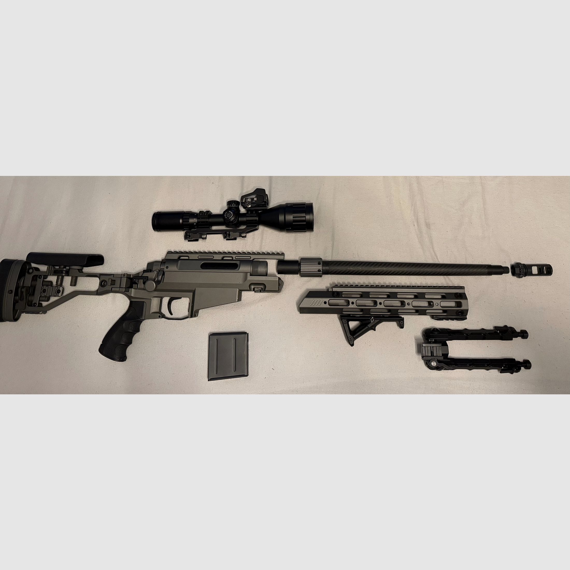 Ares MSR-303 Snipergewehr CPSB-System Springer 6mm BB graphite inkl. Tactical Case u. Zubehör 