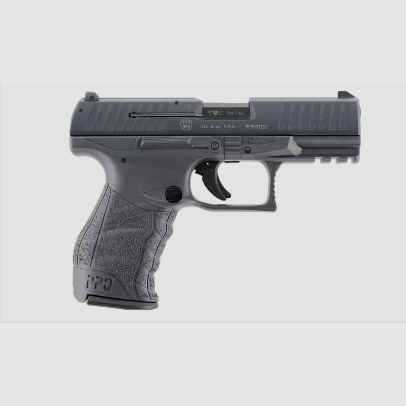 Umarex 310.02.09 Walther PPQ M2 9 mm P.A.K., Tungsten Gray