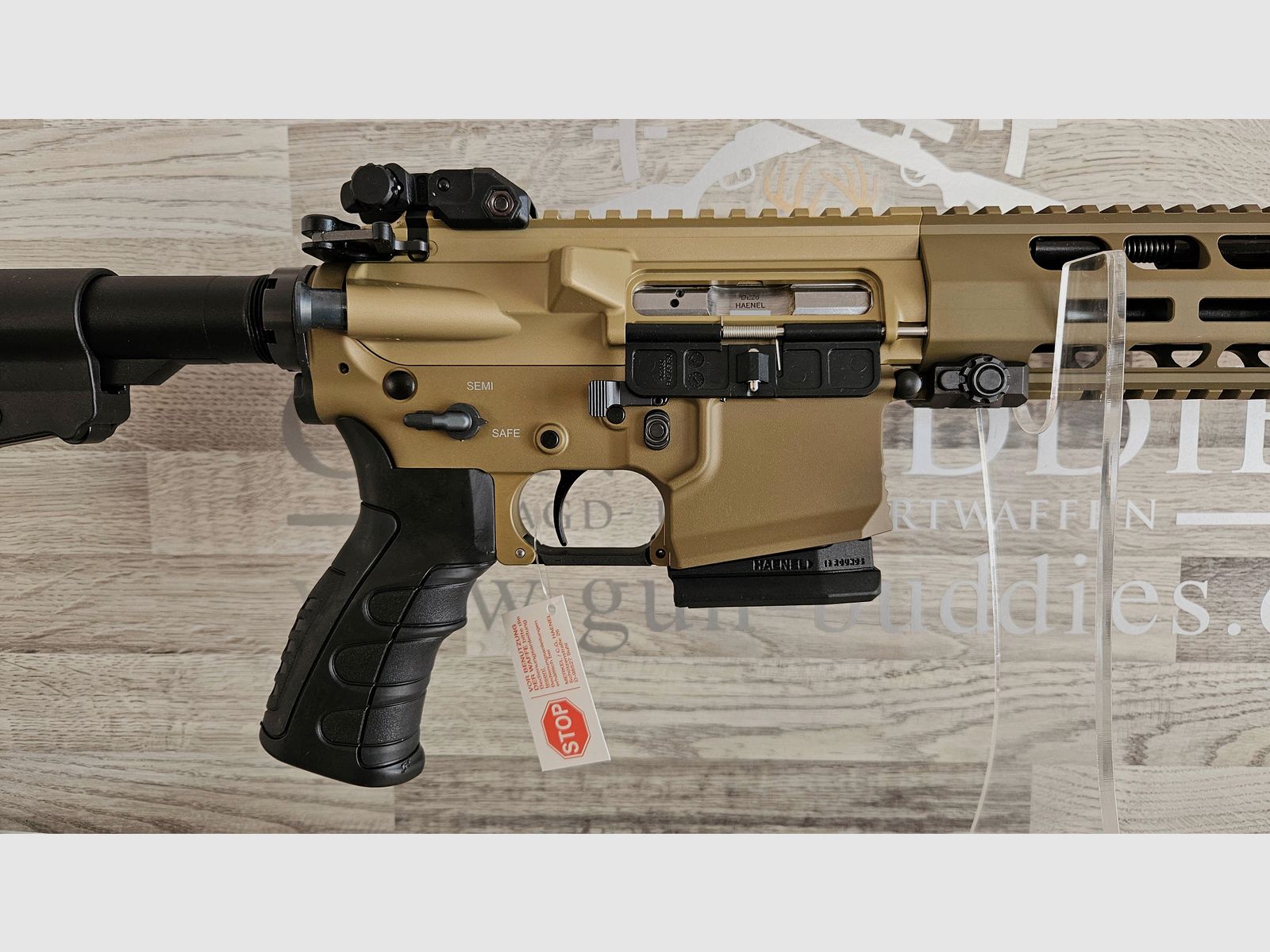 Haenel CR223 Sand 16,65" met Matchtrekker en lange handgreep .223Rem. - gratis verzending - Nieuwe producten van de vakhandel -