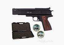Pistola de aire Weihrauch HW 45 en set de 4,5 mm - azulada