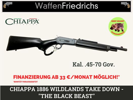 CHIAPPA FIREARMS UHR Mod. 1886 Wildlands TAKE DOWN | "THE BLACK BEAST" - Purzel-Preis-Wochen - WaffenFriedrichs