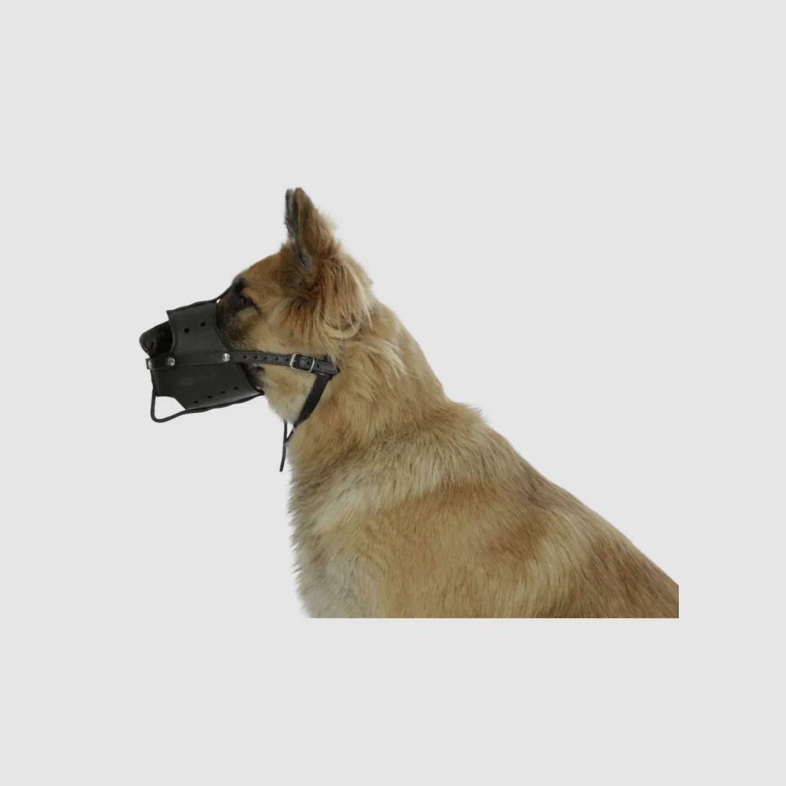Verstellbare 3-Punkt-Ledermaske für Hunde, Bild 2 von 5