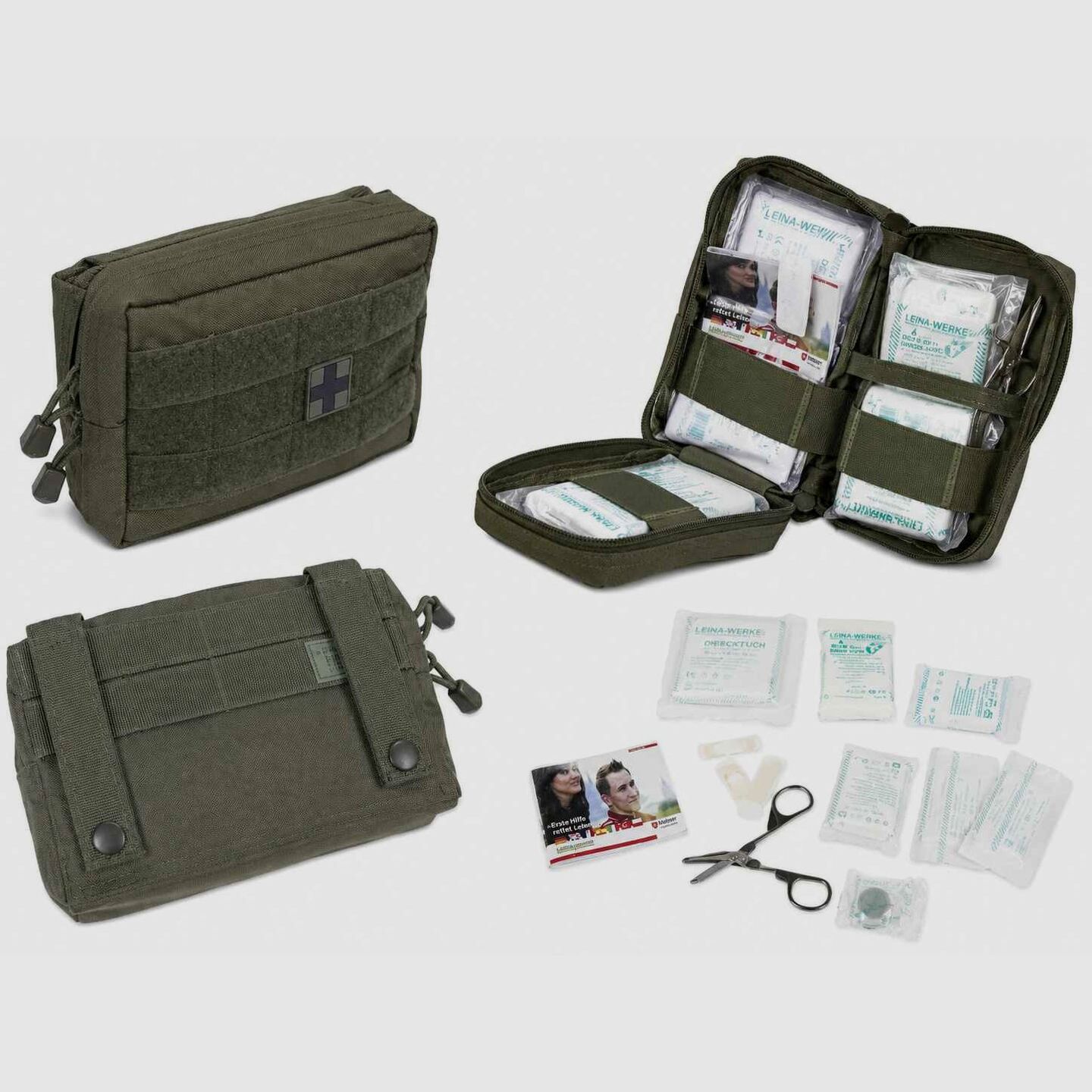 Mil-Tec First Aid Set Leina Pro 25 pcs Small Olive #16025301 | Tactical First Aid Kit
