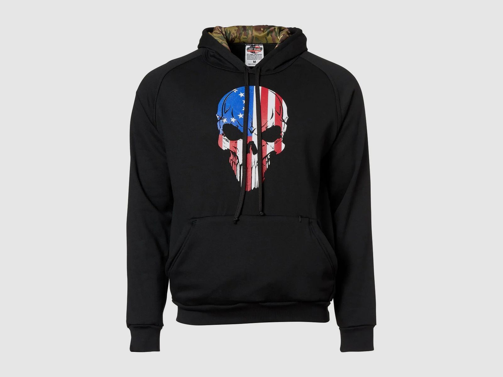 7.62 Design 7.62 Design Hoodie BR Flag Skull schwarz