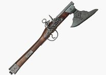 Pistola de hacha de pedernal alemana de la Edad Media