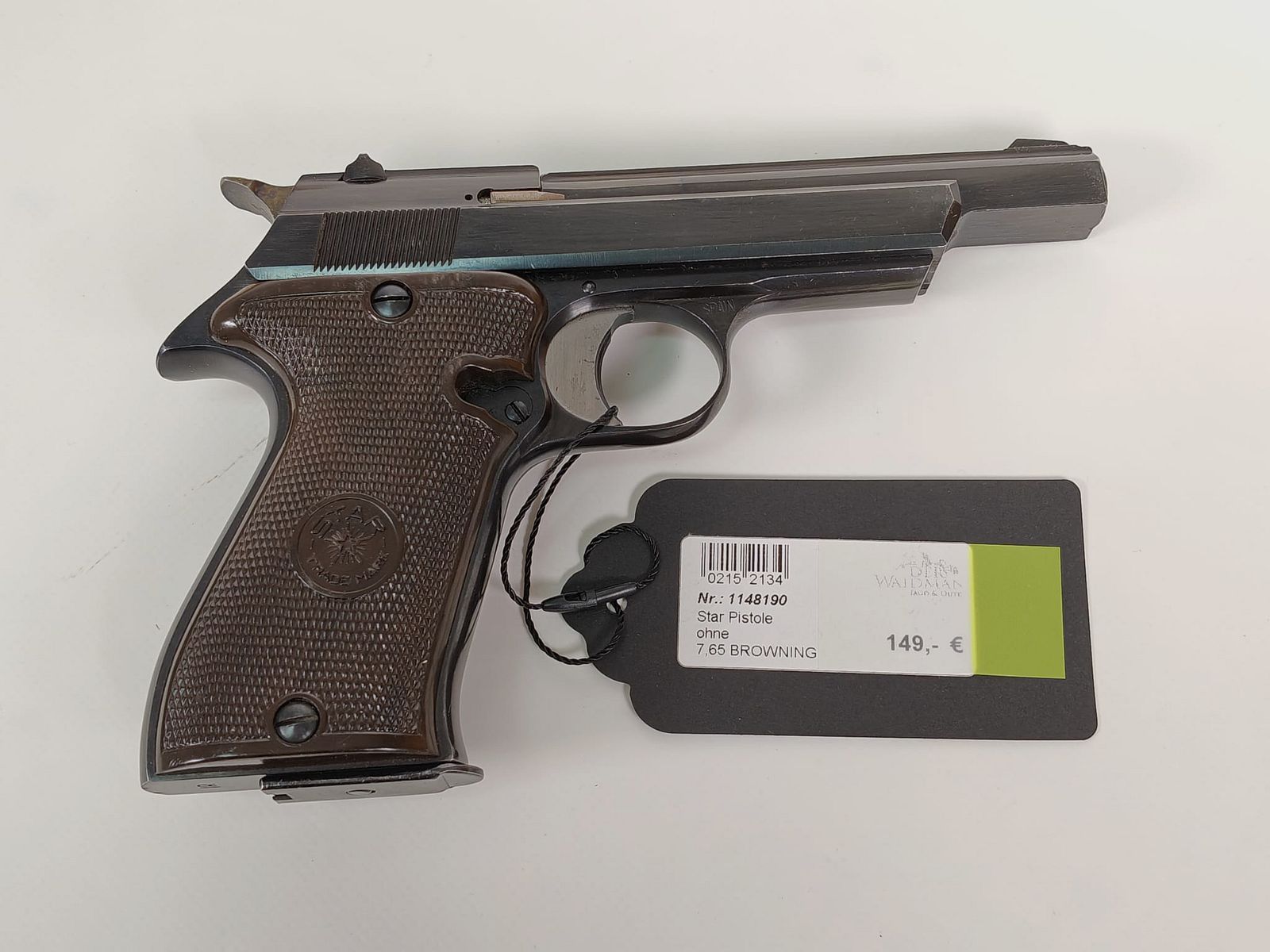 Star S.A. Pistole 7,65 Browning + Ersatzmagazin