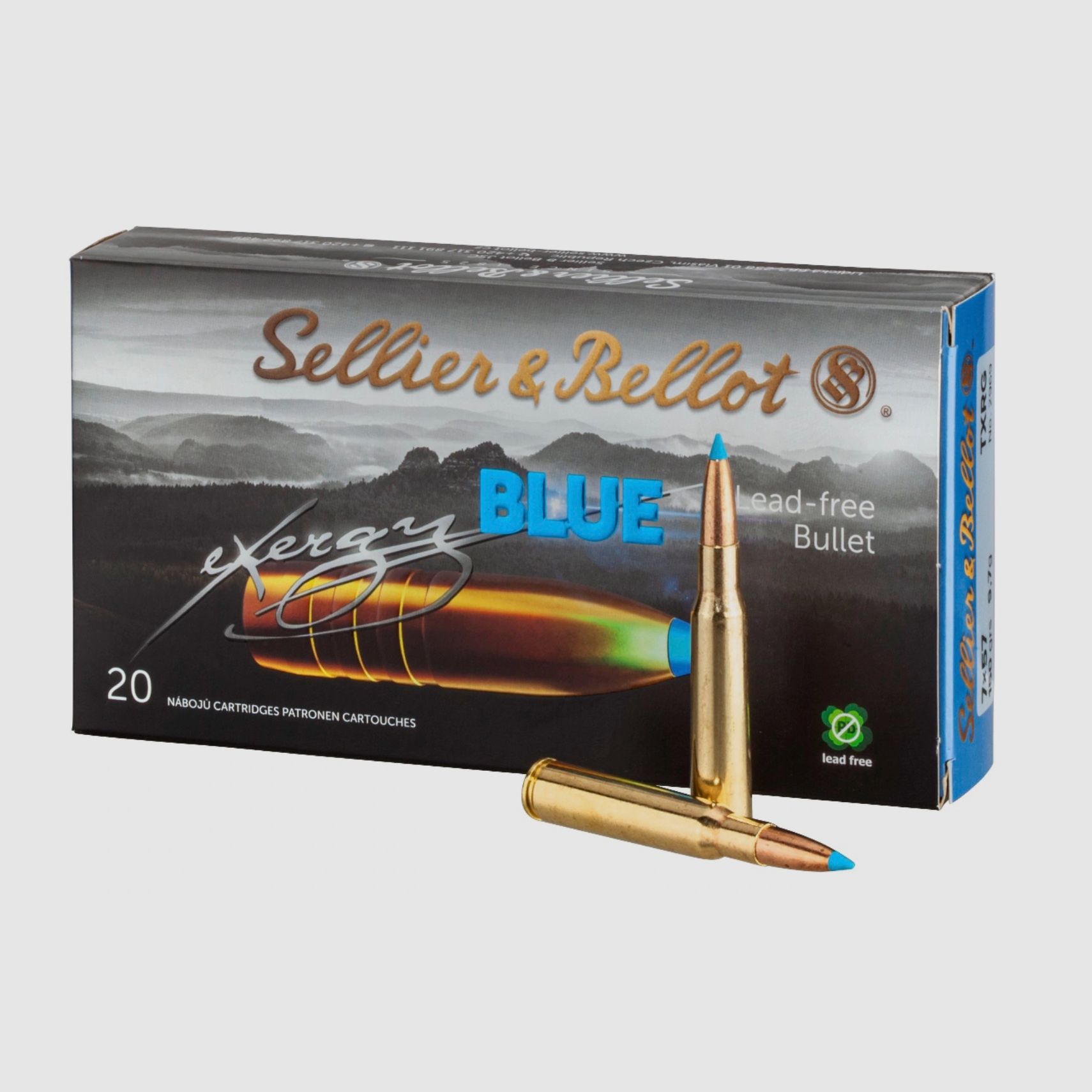 Sellier & Bellot 2003938 7x57 TXRG Blue 9,7g 150grs. 20 Stk bleifrei