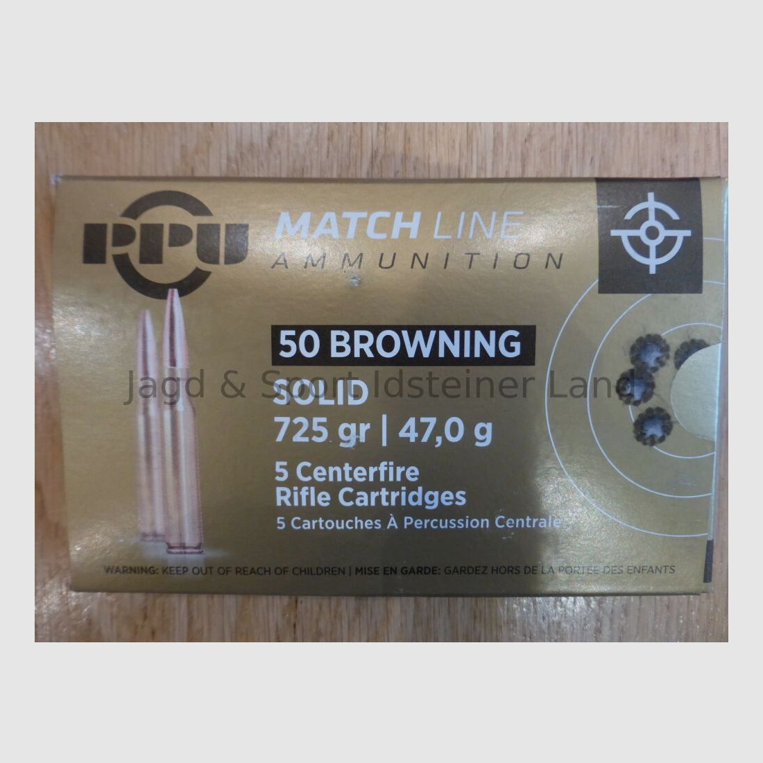 PPU -Prvi Partizan- MATCHLINE Solide, 725grs, 47.0g, 5 cartouches par paquet