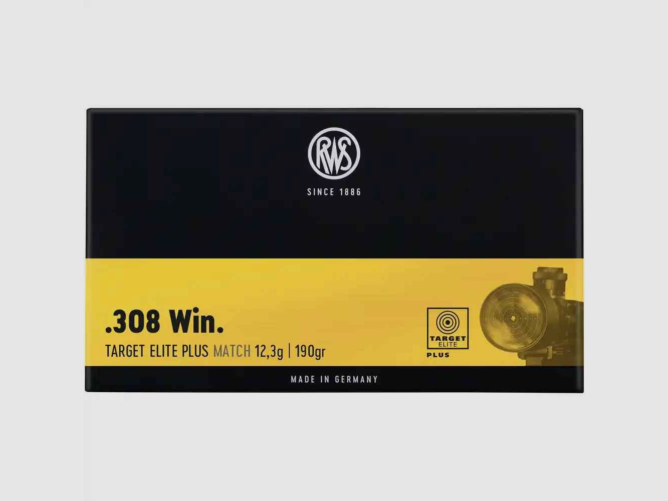 RWS .308WIN TARGET ELITE PLUS 190grs 20Stk