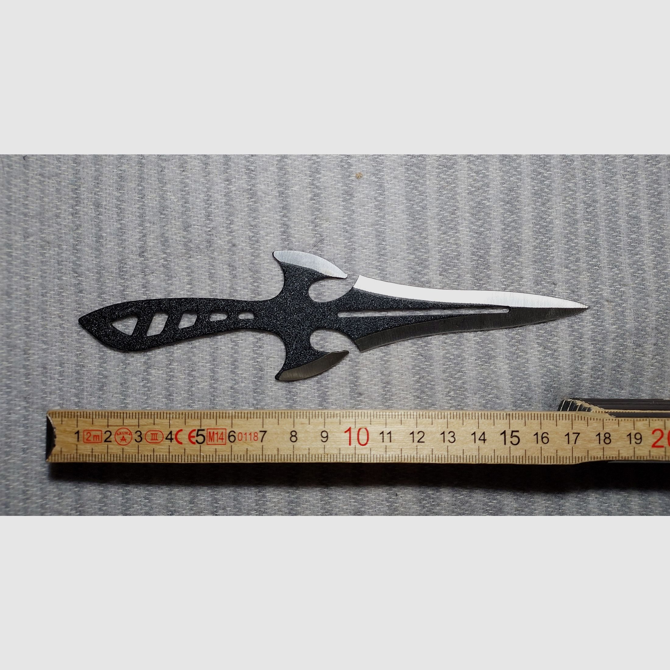 3er Set Fantasy-Wurfmesser – ca. 18,5 cm – mit Nylonscheide