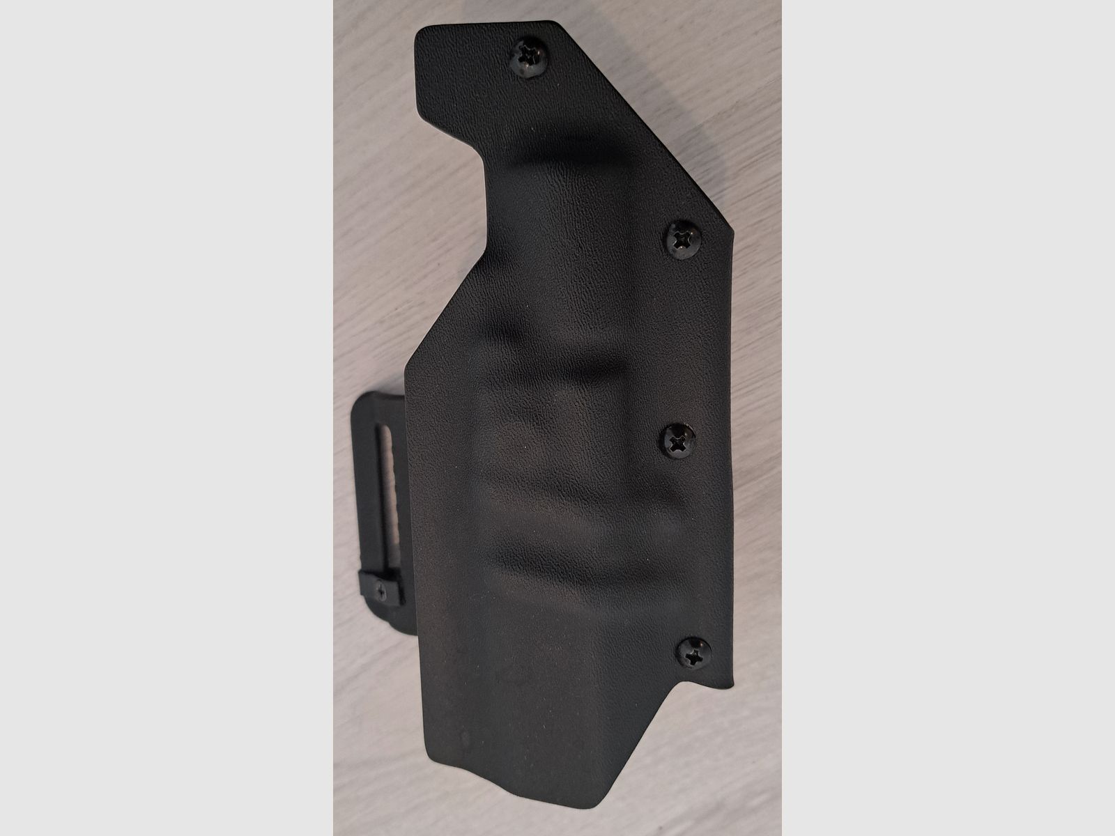 Glock belt holster compatible with suppressors and flashlights
