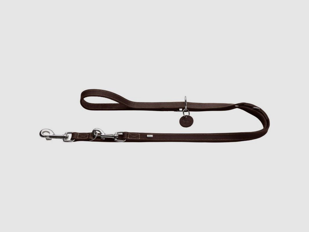 Hunter Adjustable Leash Aalborg Soft Vollrindleather Brown