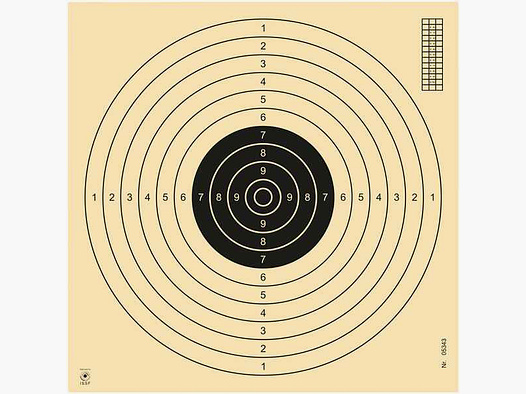 Scheibe 25-100m55x52cmGesl 250ST KK/Vo/P