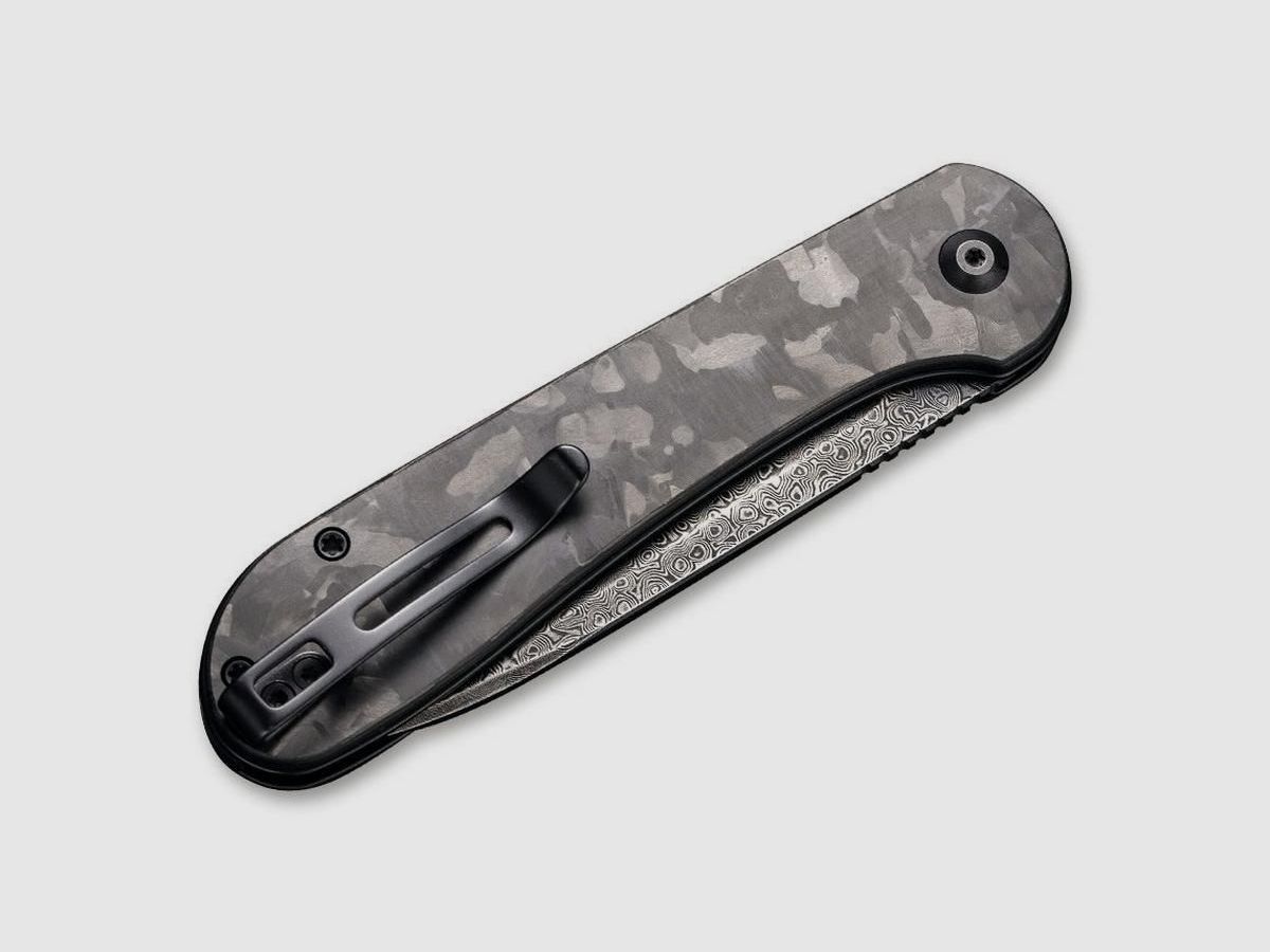 CIVIVI Button Lock Elementum Damascus Kohlefaser Taschenmesser, Bild 6 von 14