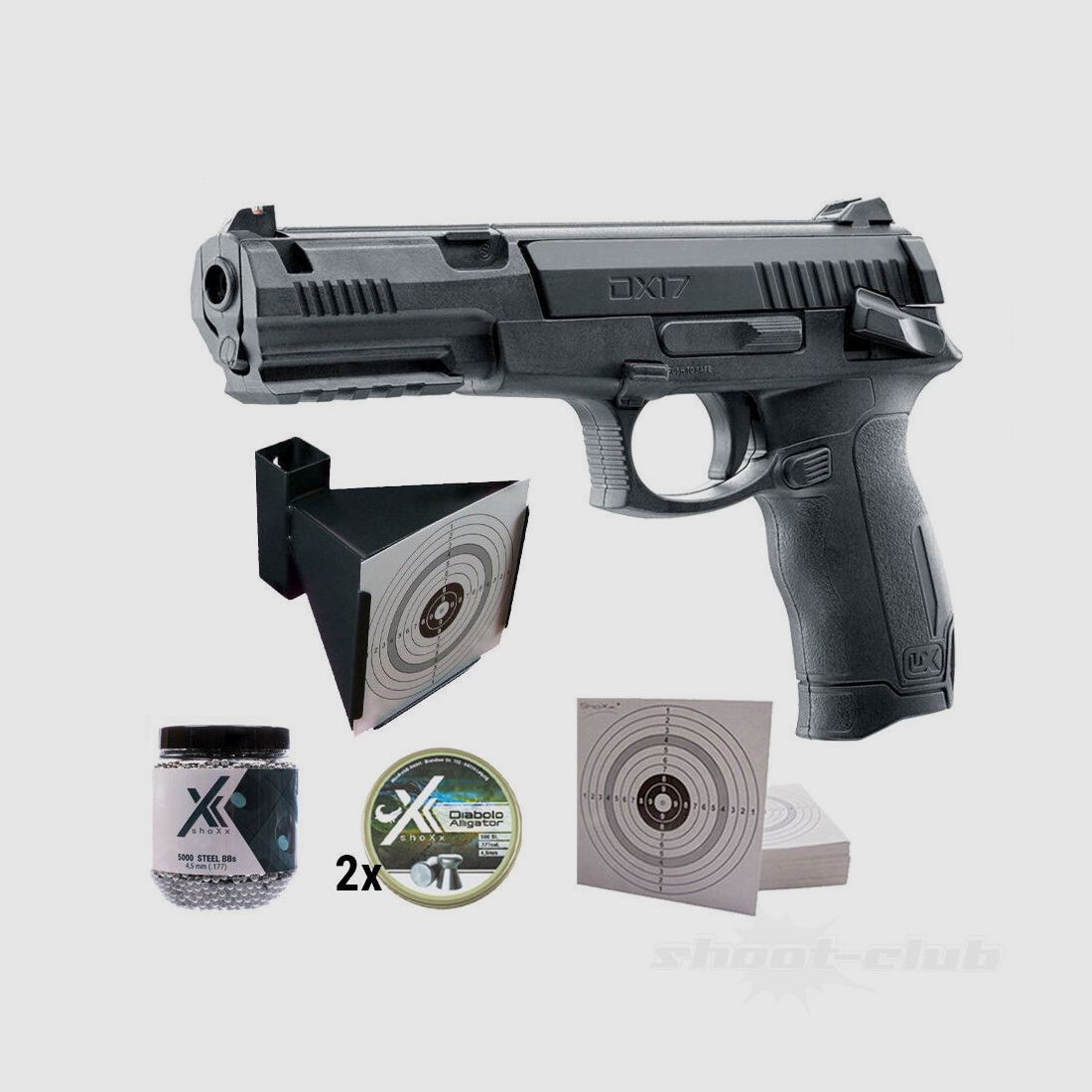 UMAREX DX17 Pistol UX Tornado 4,5mm / Stahlkugel Set