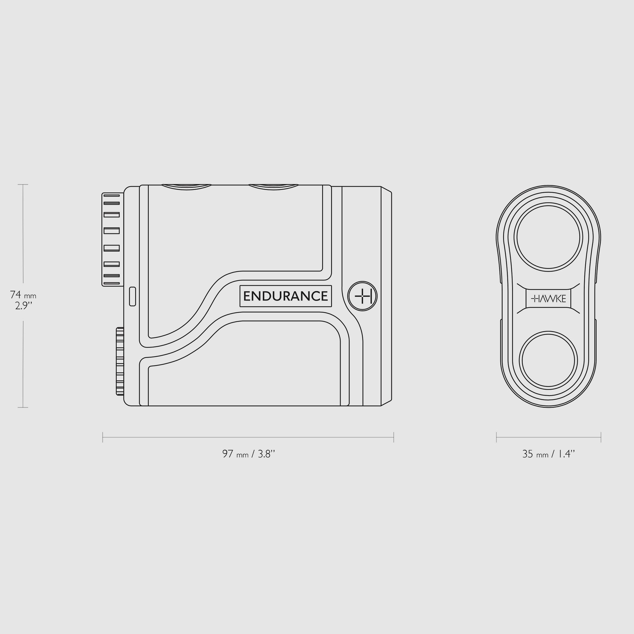 HAWKE 41211 Laserafstandsmeter Endurance 1000 Afstand Hoek Regen Jacht