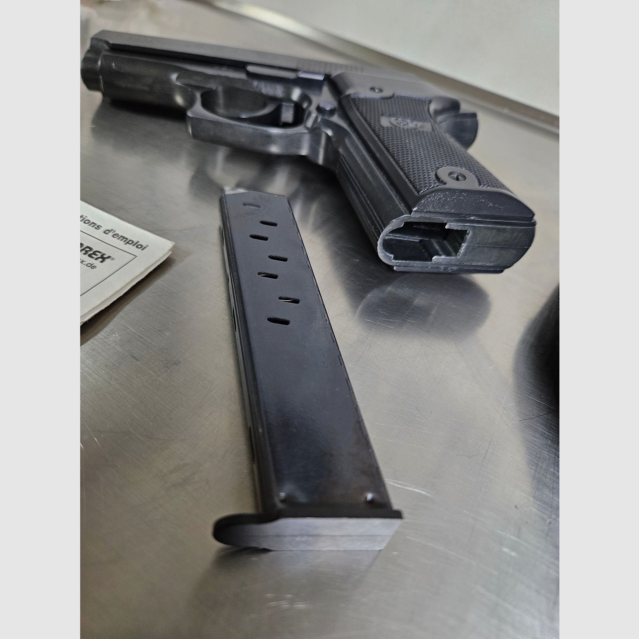 Colt Double Eagle Mod. Combat Commander 9mm P.A.K. PTB 766 Gas Signal PAK Knall
