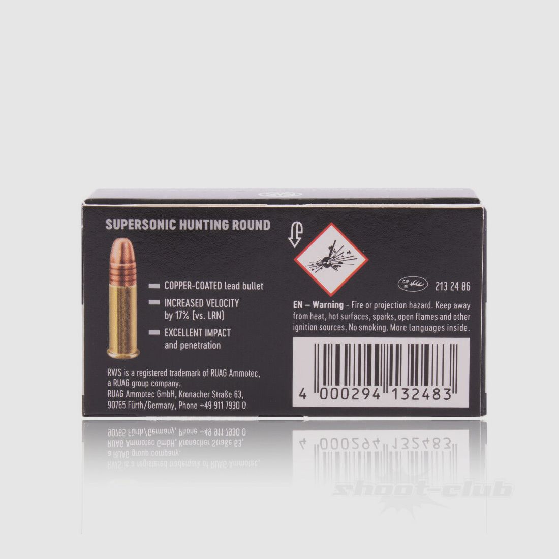 RWS HV Supersonic 40grs 50St .22lr