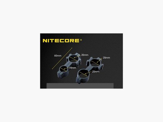 NITECORE ATTACCO PER TORCIA CON SLITTE PICATINNY LATERALI DIAMETRO 1"-1" GM04 25MM