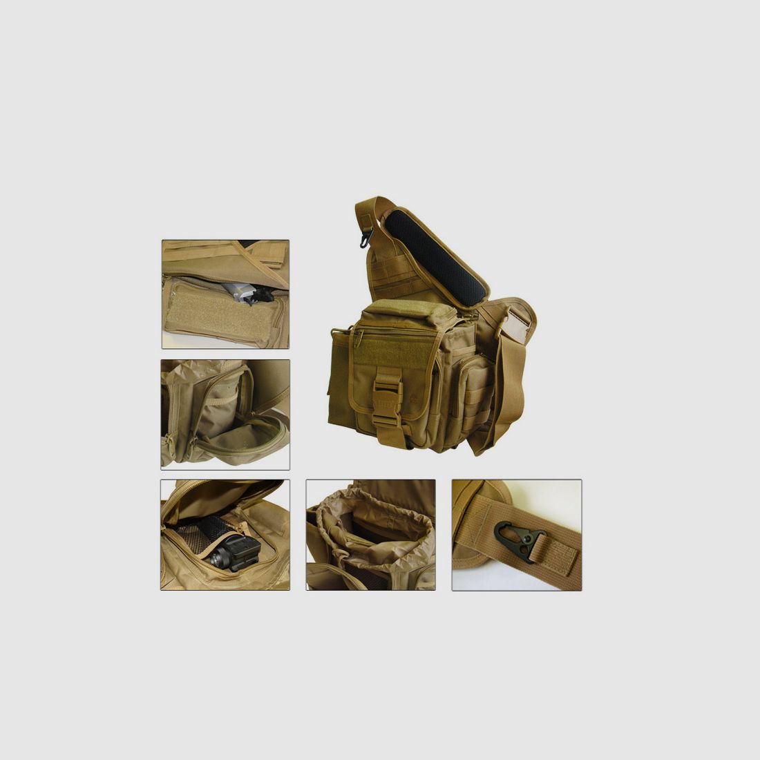 UmhĂ¤ngetasche UTG Tactical Messenger Bag 310 x 240 x 140 mm dark earth