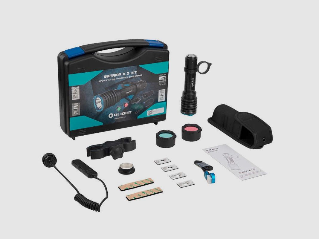 Olight Jagdset LED Taschenlampe wiederaufladbar Warrior X 3 2.500 Lumen, Bild 2 von 4