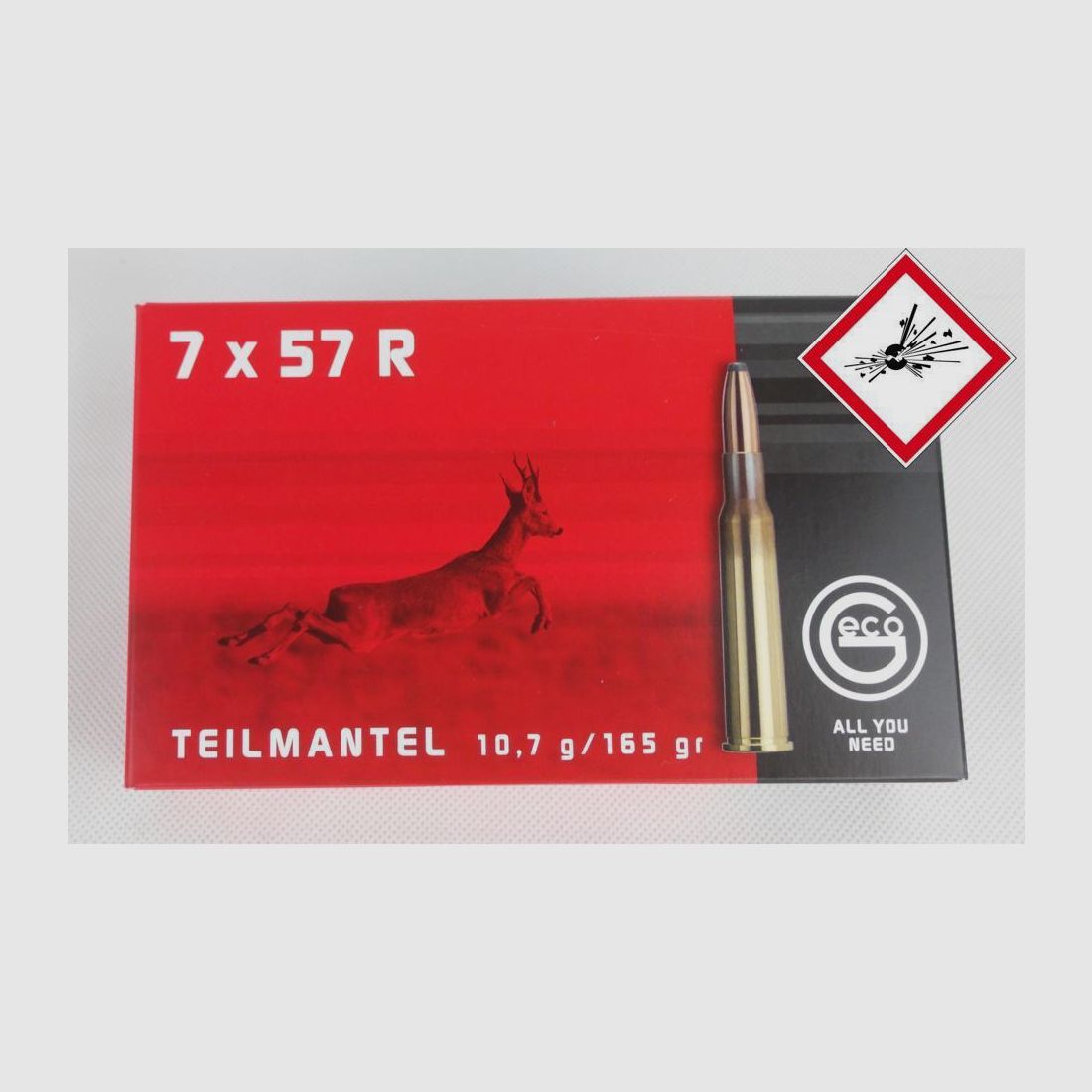Geco Softpoint Jagdpatrone Kal. 7X57 R TM 165gr