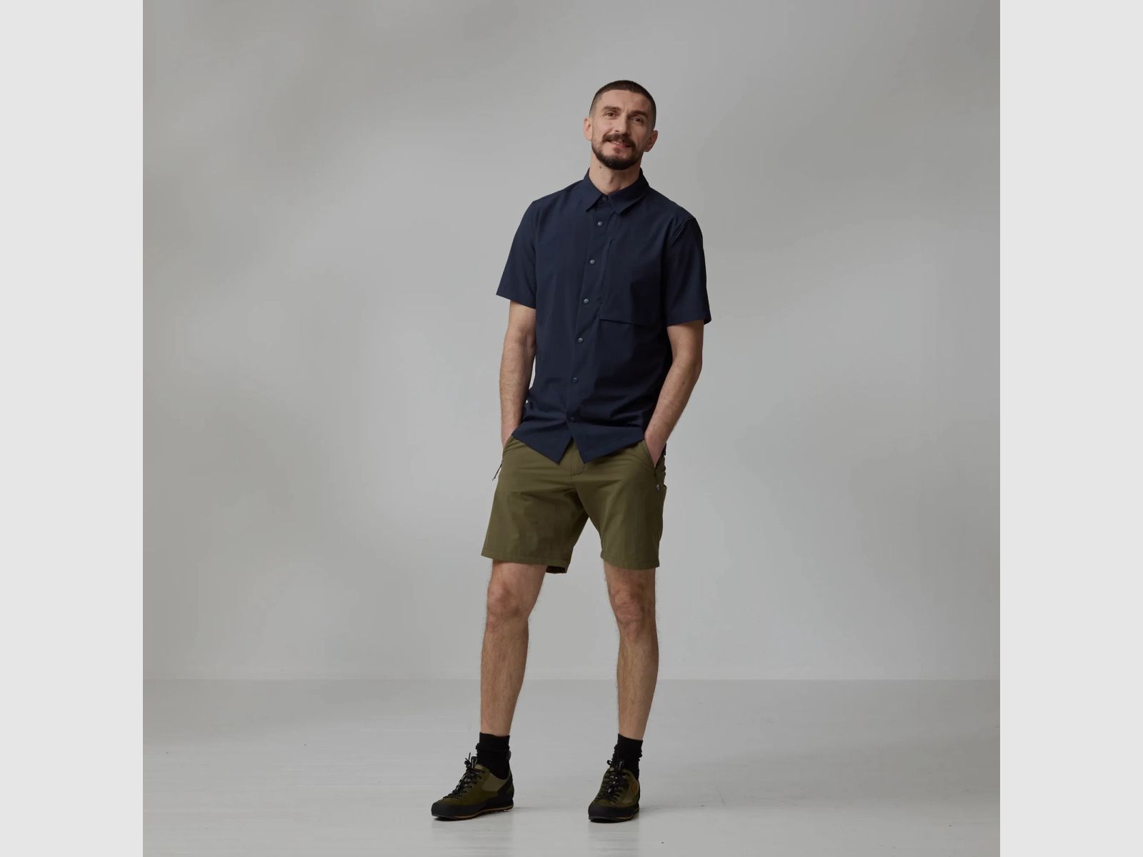 FJÄLLRÄVEN High Coast Pack Shirt SS M Navy