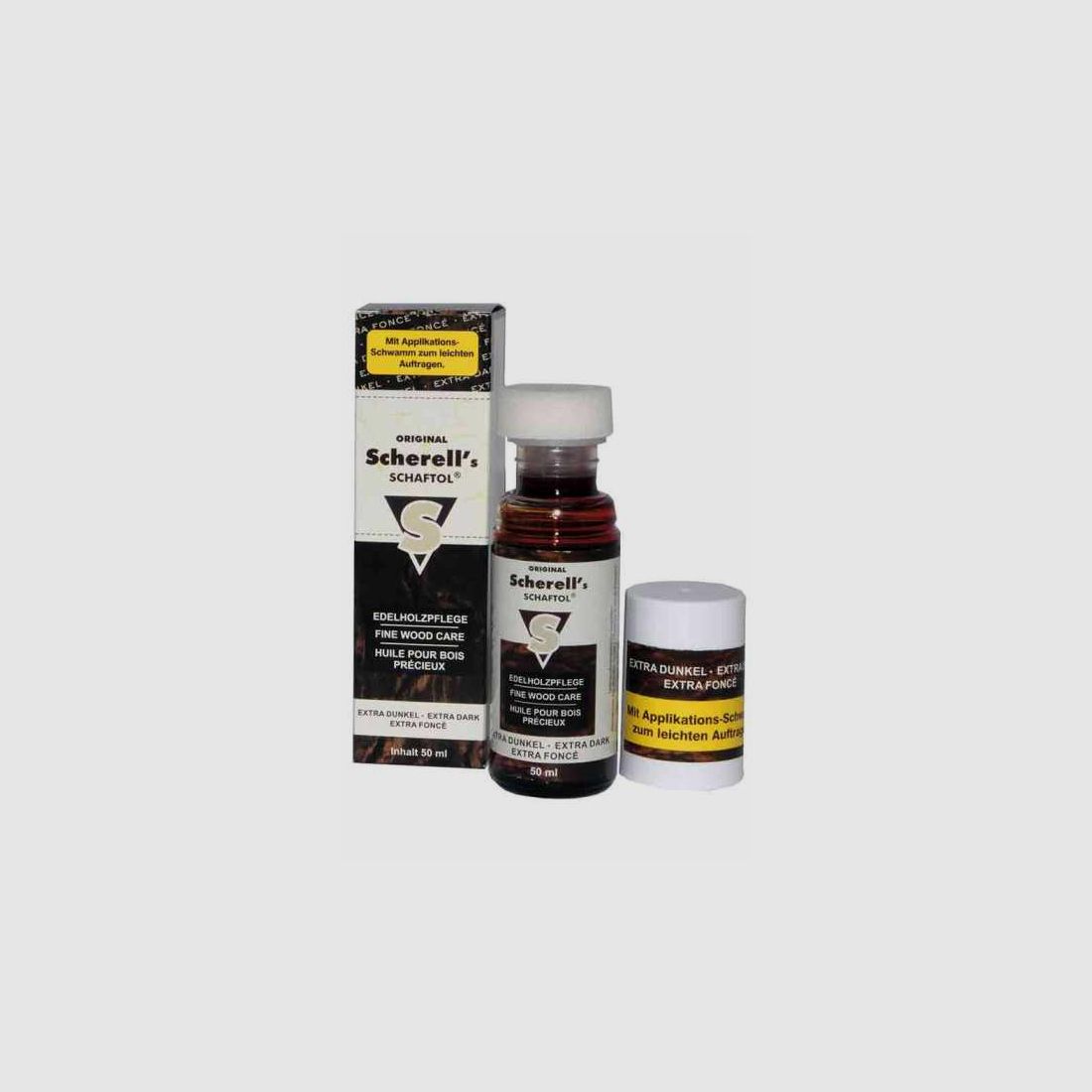 Schaftolie extra donker - met geïntegreerde applicatorspons