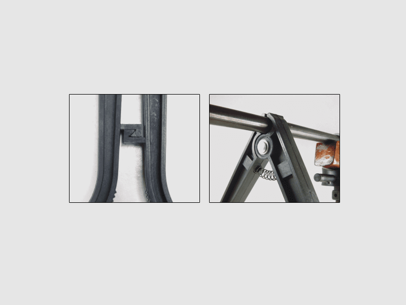 UTG bipied en plastique à fixation par pince pour carabine à air comprimé, image 3 sur 3