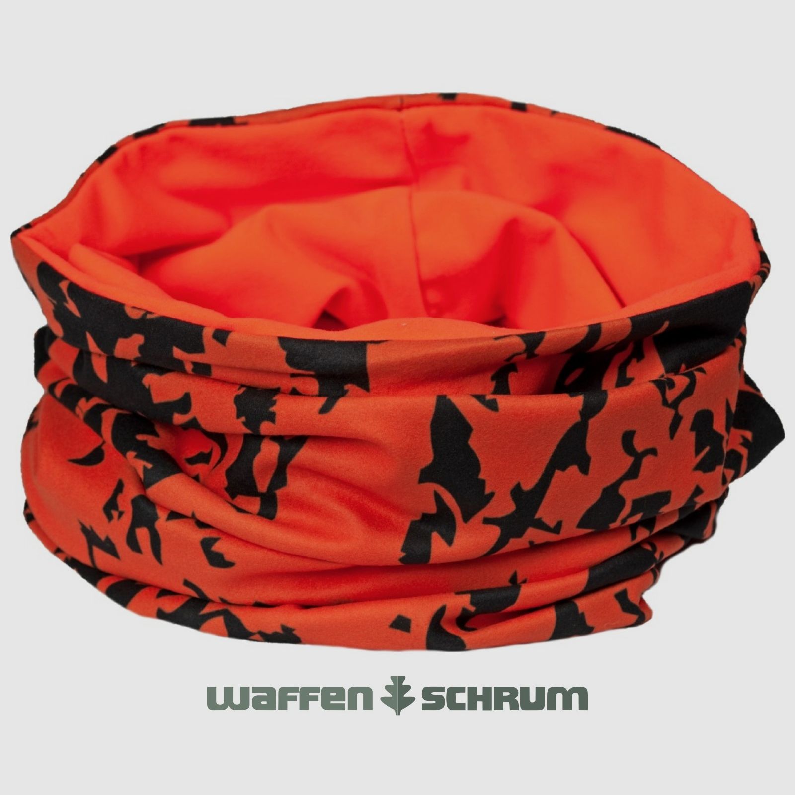 Skogen Neckwarmer Camo Signal Pomarańczowy Czarny Kamuflaż