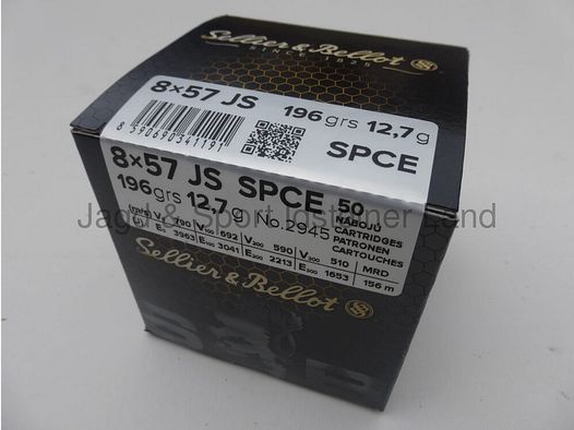 Sellier & Bellot 196grs, SPCE (softpoint cutted edge)