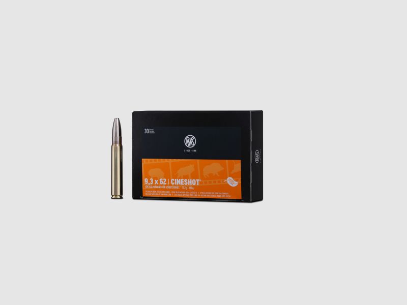 RWS 9,3x62 Cineshot 196grs 12,7g 50 schoten