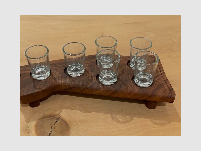 Service à schnaps 6 pièces "Arme de Chasse" Gamskrucken, image 3 sur 3