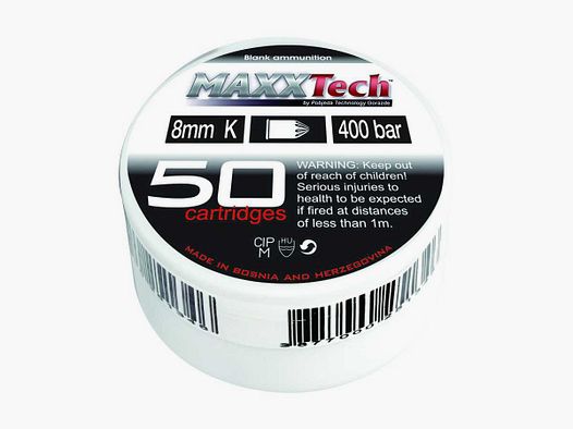 CARTRIDGE 8MM A BLANC X50-450BARS