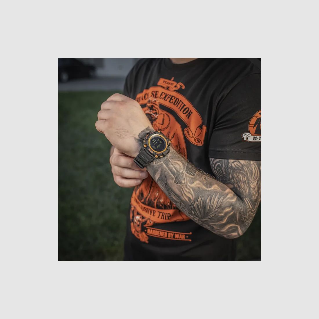 Reloj táctico M-Tac® Adventure Negro/Naranja