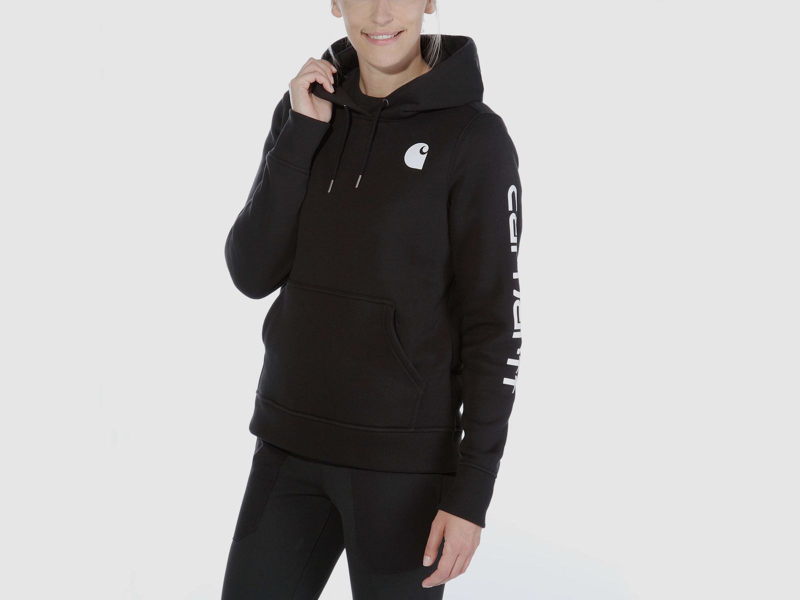 Carhartt Clarksburg Hoodie Donna Nero XS