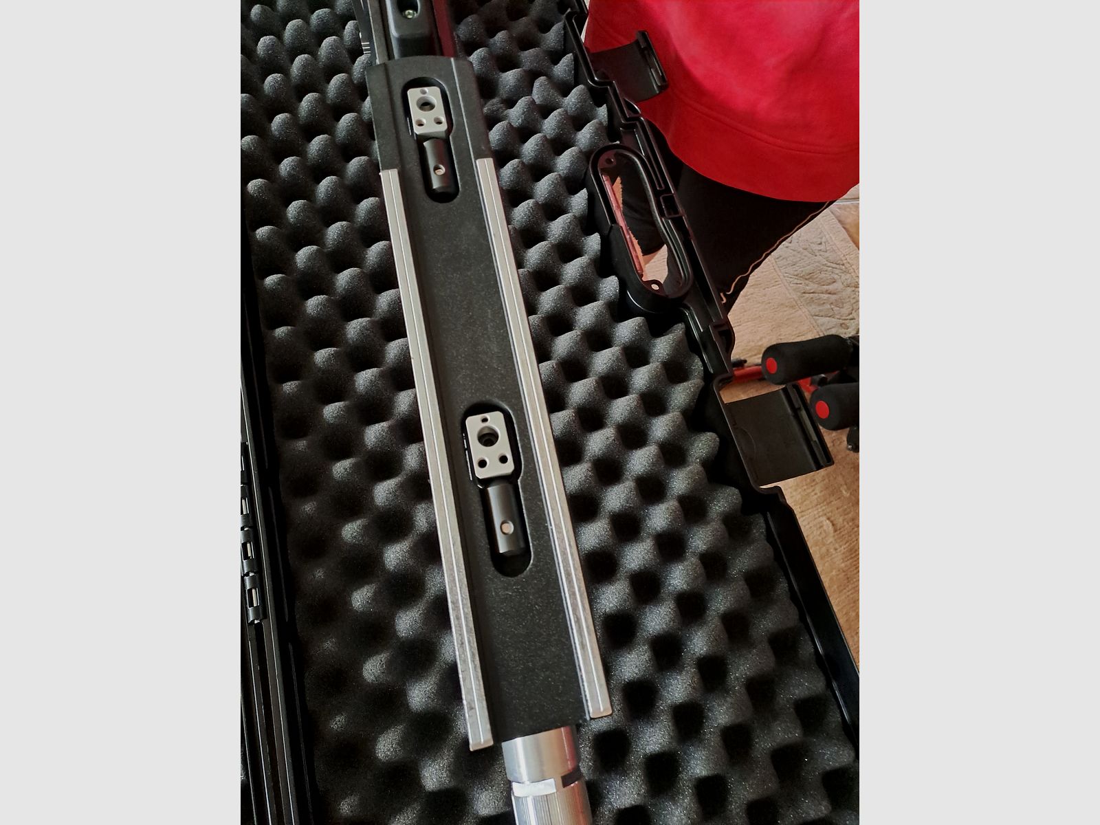 Carabina de aire comprimido, Feinwerkbau 900 Alu, soporte en estado como nuevo!