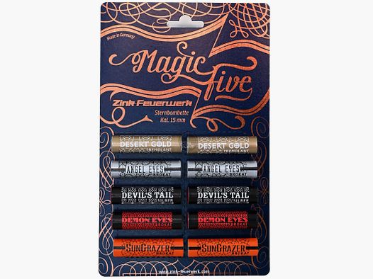 Munition en zinc - Magic Five 10 pièces.