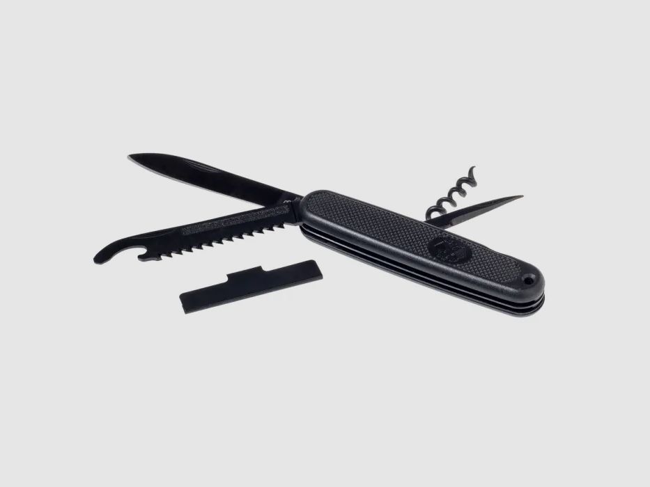 Cuchillo de bolsillo de la Bundeswehr con funda - Réplica - Negro
